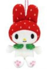 Little Ichigo Strawberry My Melody Plush Keychain